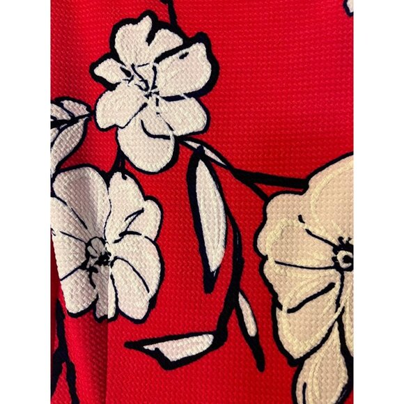 Jessica Howard Dress 14 Stretch Red Black A Line Pockets Career Church Washable Jessica Howard Dress 14 Stretch Red Black A Line Pockets Career Church Washable